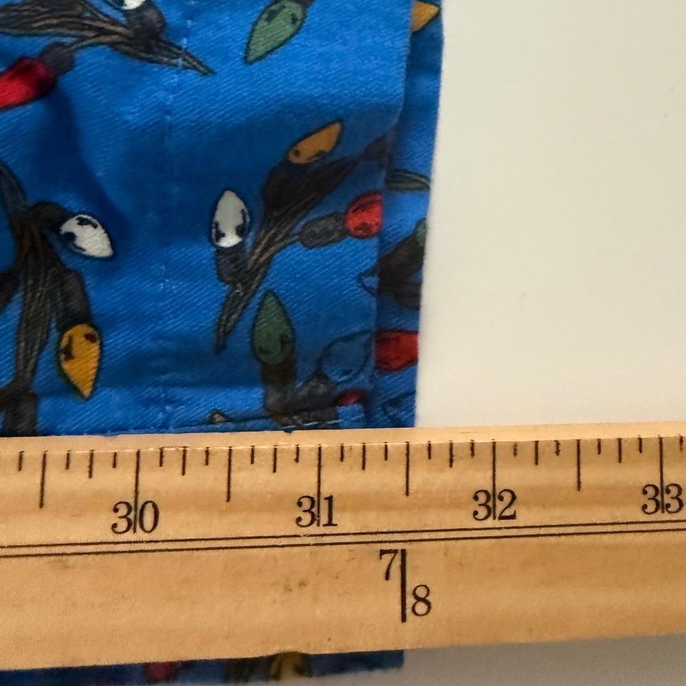 Goodfellow & Co Men's Flannel Pajama Pants Blue Christmas Lights XL New With Tag - Picture 8 of 9